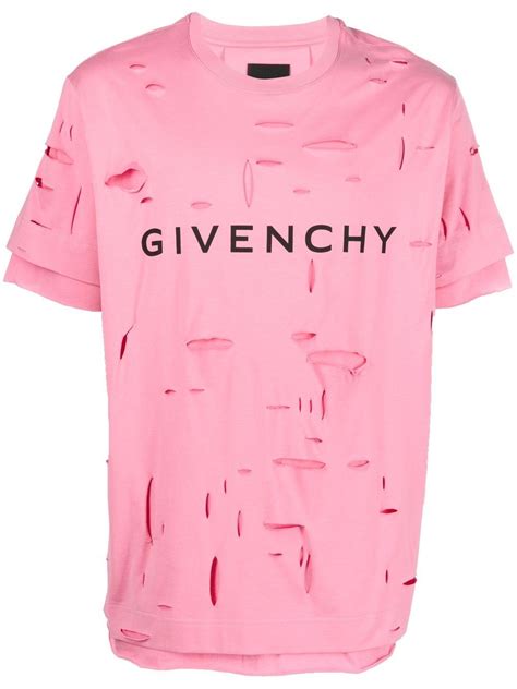 givenchy paris ripped t shirt|givenchy t shirt size chart.